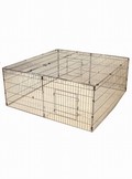 Uteg�rd i svart metall 116cm med tak.