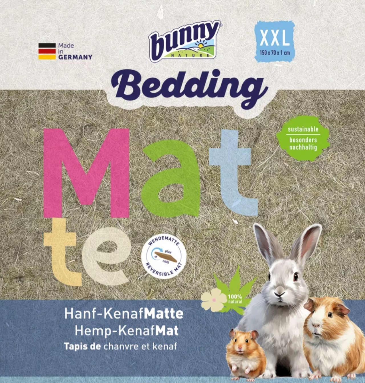 Bunny Hampamatta för känsliga tassar XXL 150x70 cm