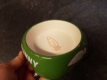Matskål Bunny - Grön lätt begagnad