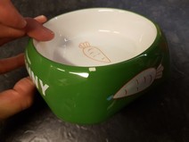 Matskål Bunny - Grön med liten skada