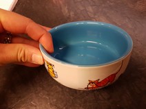 Matskål med kattmotiv