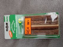 Wood Pinnar med bark med hål 4st