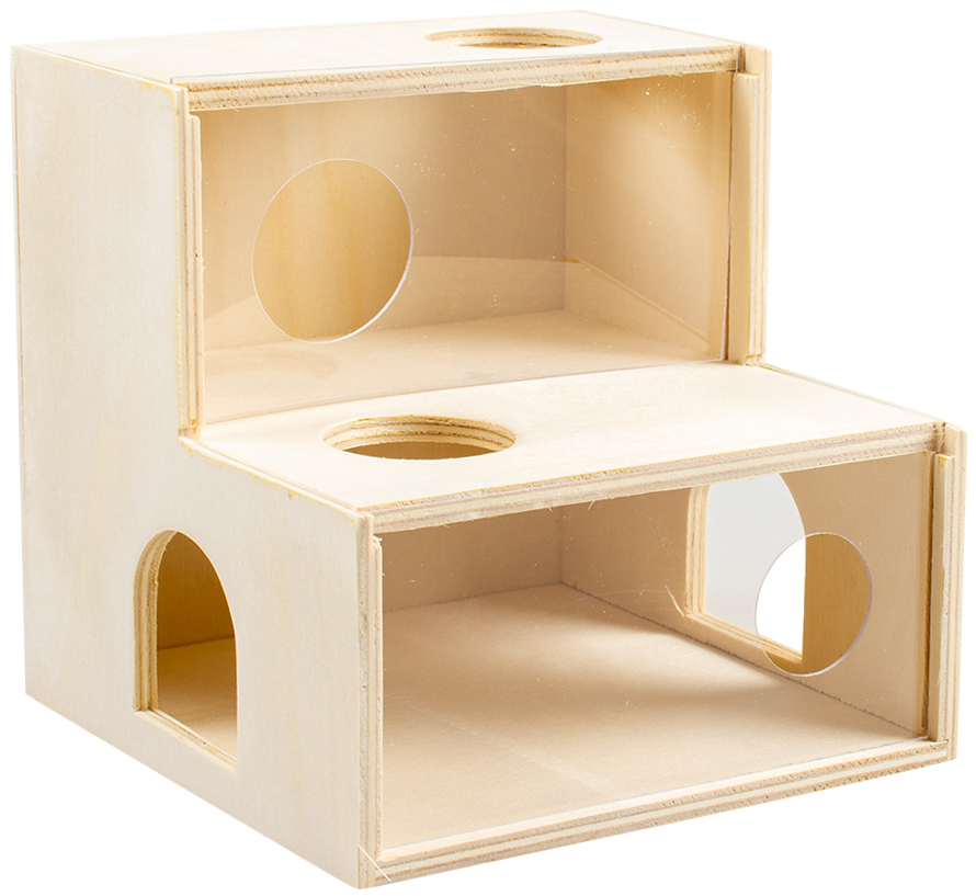 Klätterkoja och Sovhus med plexiglas
