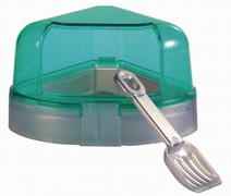 Hörntoalett med spade