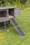 Träramp att ha mellan bur och hage 50 cm - Grå