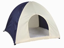 Kanintält med gosig fäll i fleece