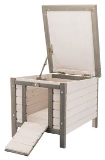 Robust trähus för utomhusbruk - Grå/Beige