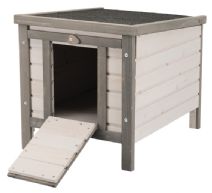 Robust trähus för utomhusbruk - Grå/Beige