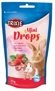 Trixie Mini-Drops - Jordgubbssmak 75g