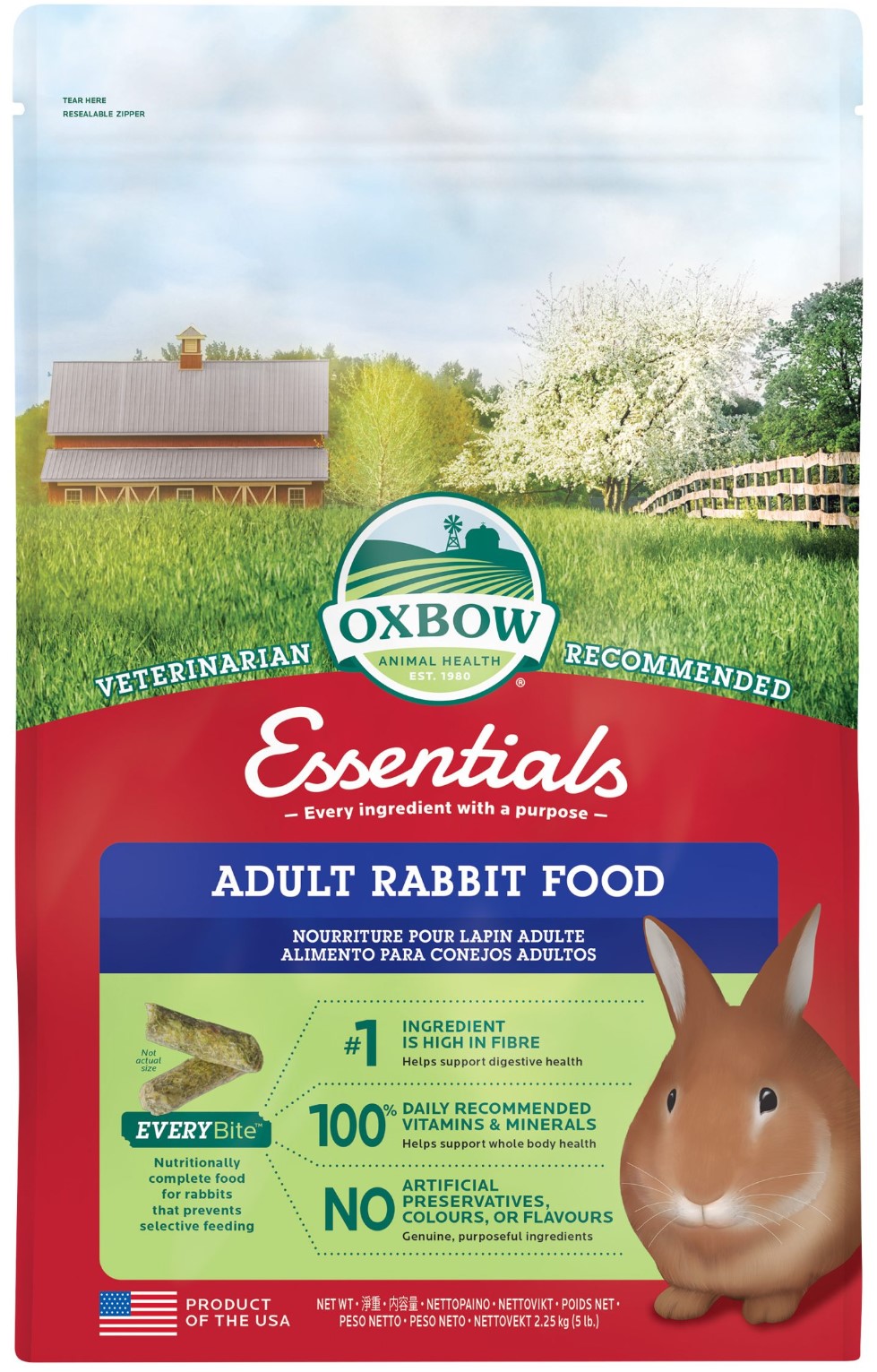 Oxbow Essentials Adult Kaninpellets 2,25kg