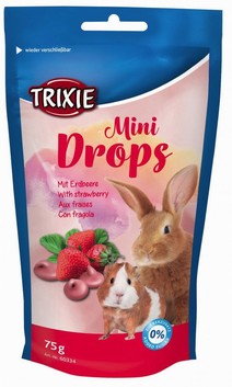 Trixie Mini-Drops - Jordgubbssmak 75g