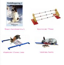 Det lite större kaninhoppnings-paketet - 3 hinder plus bok