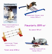 Det lite större kaninhoppnings-paketet - 3 hinder plus bok