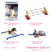 Det lite större kaninhoppnings-paketet - 3 hinder plus bok