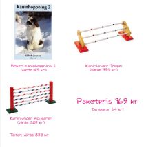 Lilla kaninhoppnings-paketet - 2 hinder plus bok