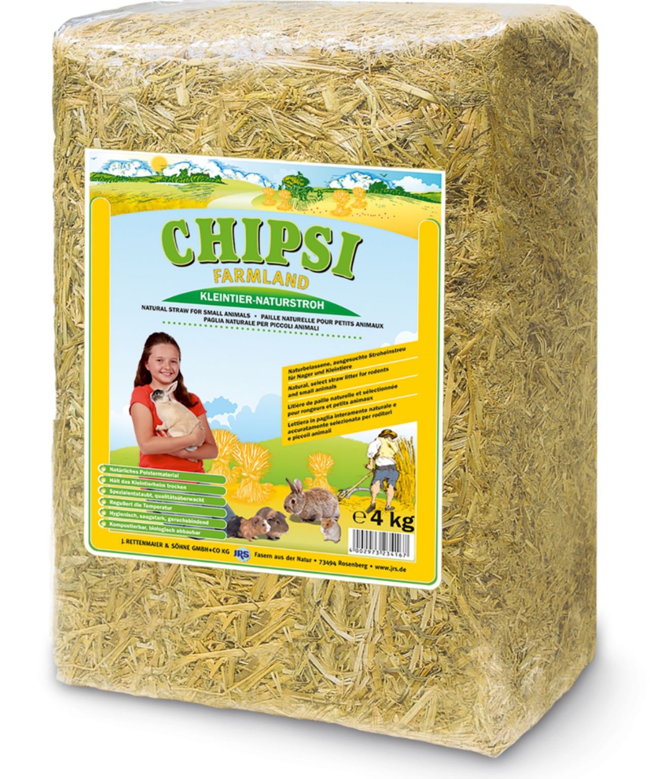Chipsi Farmland Halm 4 kilo