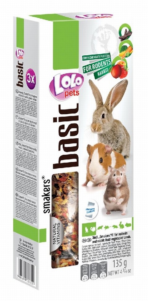 3-p Lolo Pets Fröstänger Mix Johannesbröd-Grönsaker-Frukt